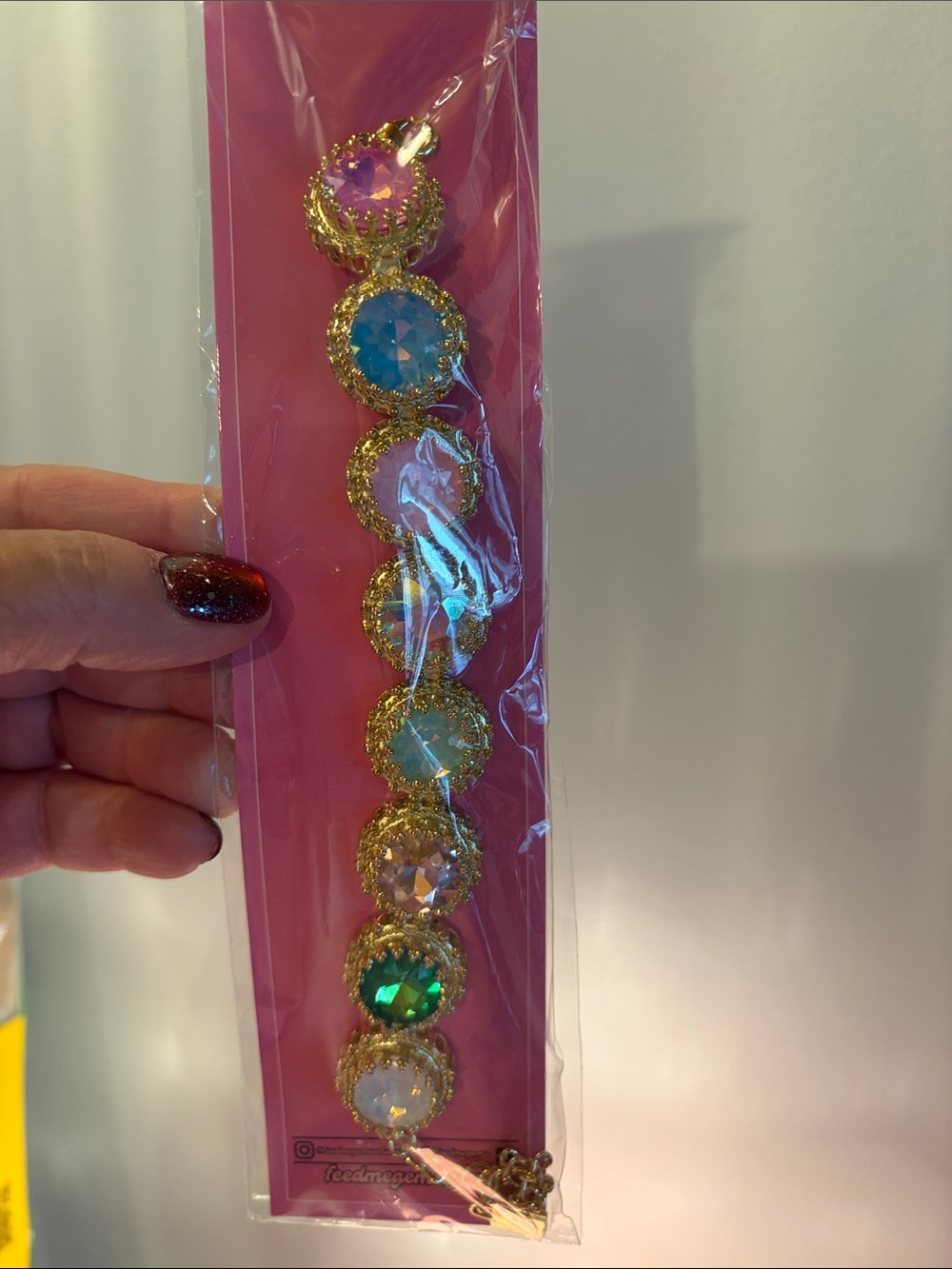 NEW Feed Me Gems Rainbow Opal Pastel Queen Bracelet - Picture 13 of 16